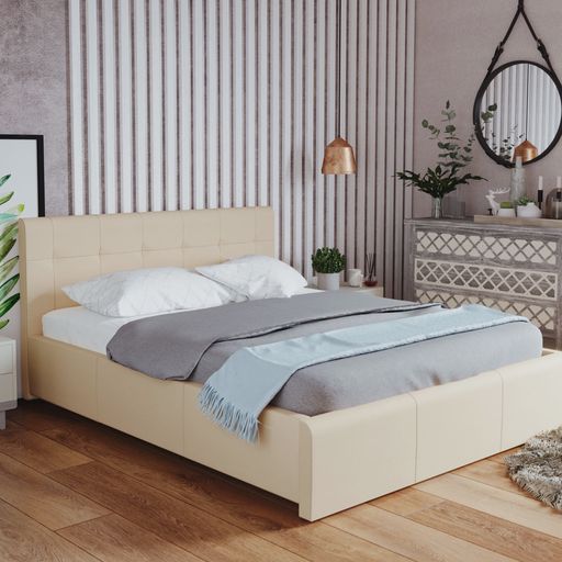 Кровать «Лаура», бежевая